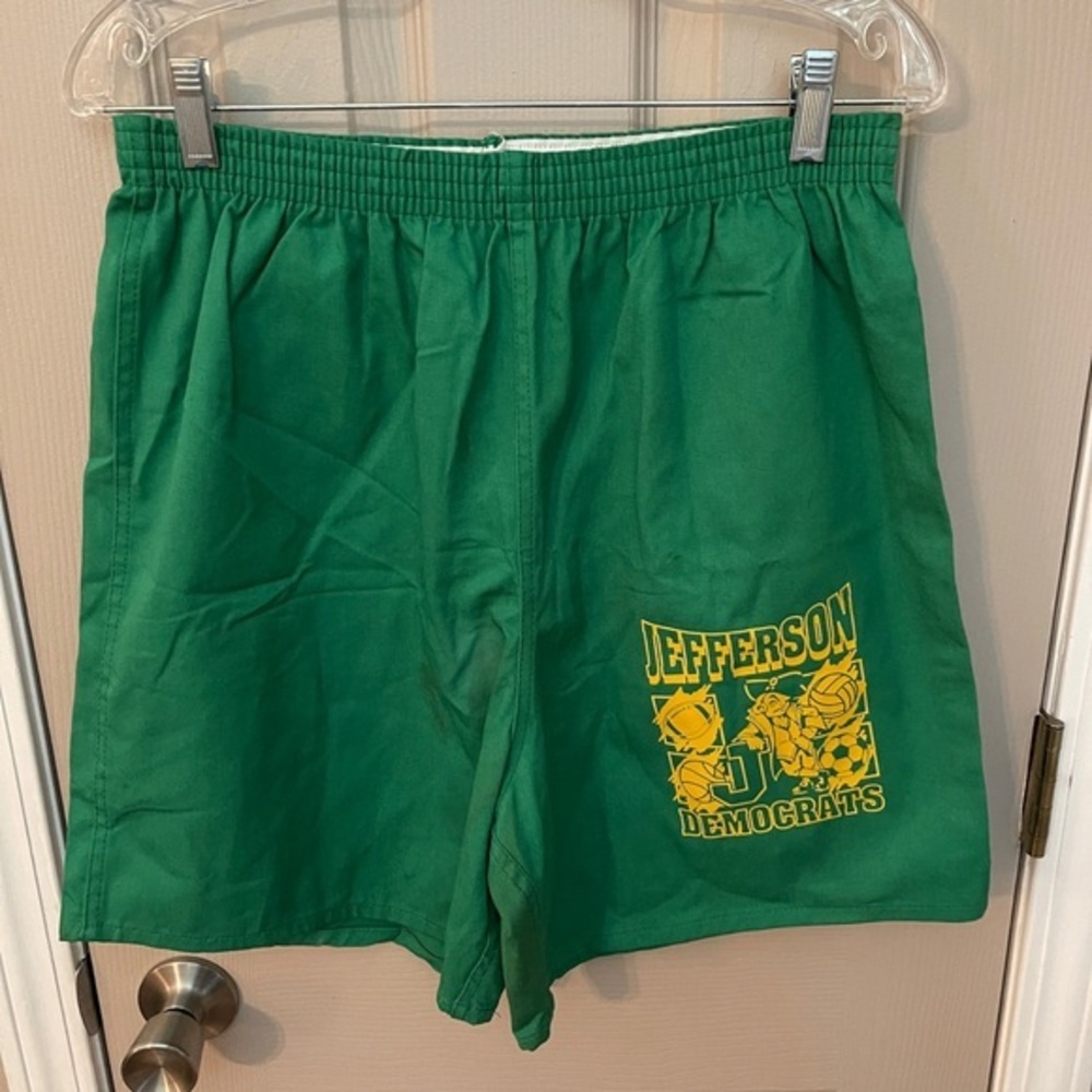 Soffe Shorts Vintage Green Oregon Jefferson Democrats Athletic Shorts XL.